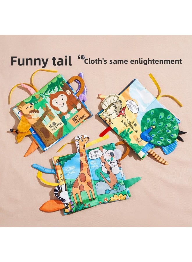 Baby Early Education Cloth Book Can Bite Baby Tear 0-6 Months 1 Year Old Three-dimensional Tail Book Enlightenment Toy-Colour:Marine Animals - 6 Pages 12  - Image 2