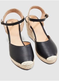 Closed Toe Espadrille Wedge Sandal