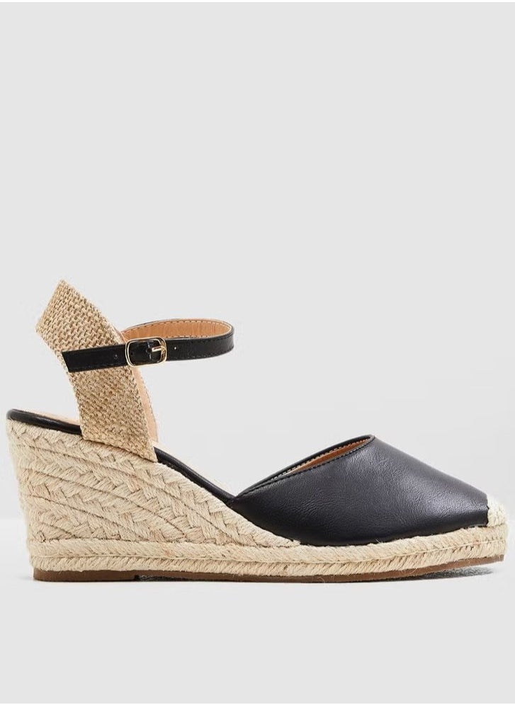 ELLA & MAX - Closed Toe Espadrille Wedge Sandal - Image 1