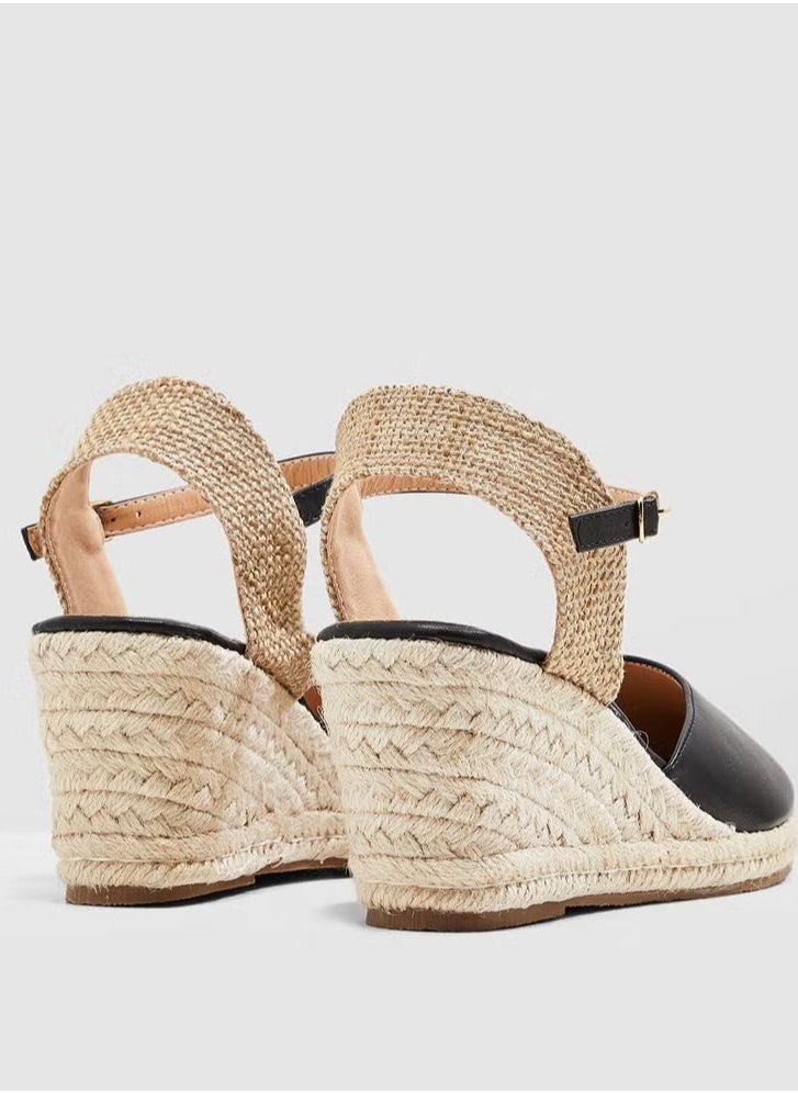 ELLA & MAX - Closed Toe Espadrille Wedge Sandal - Image 1