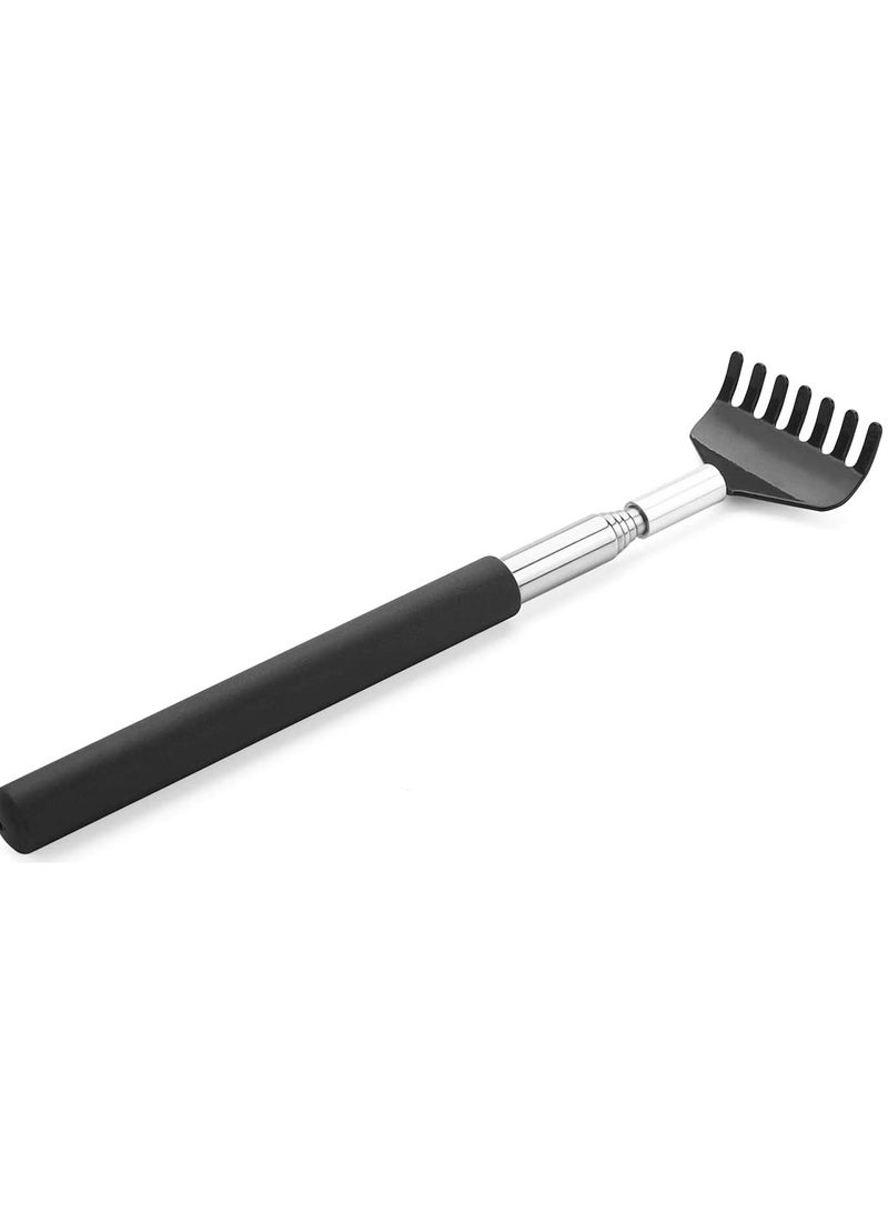 Alexvyan 1 Pack TPR Small Adjustable Portable Extendable Back Scratcher, Metal Stainless Steel Telescoping Back Scratcher Tool The best gift for all kinds of festivals - Image 1