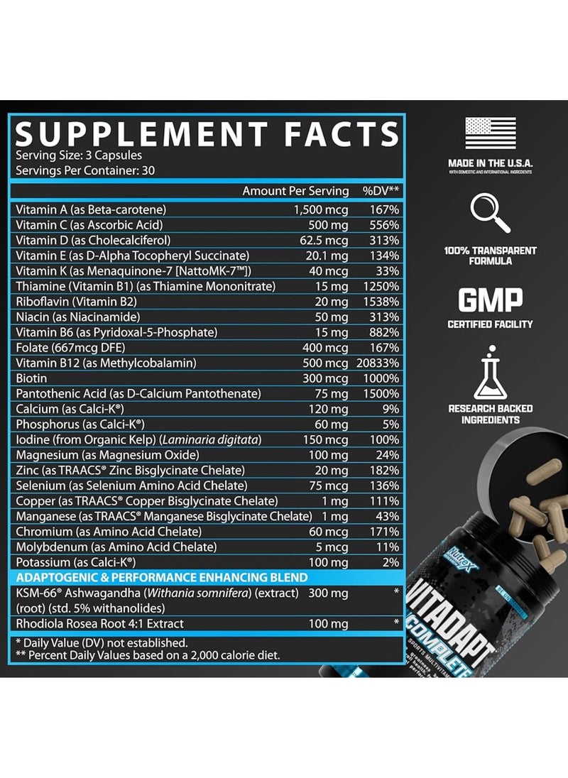 Nutrex Research Nutrex Research Vitadapt Clinically Dosed Sport Multivitamin 90 Tablets  - Image 5