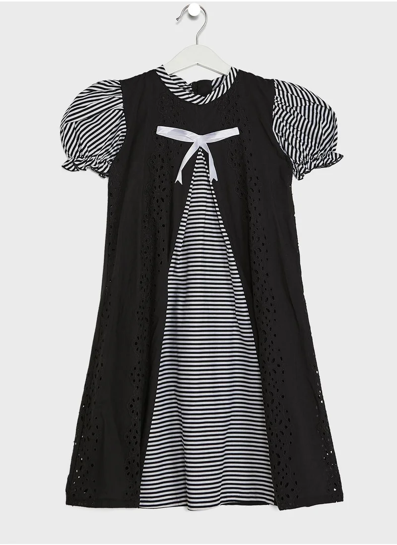 Little Golden Apple Kids Little Cut Sleeve Cotton Dress