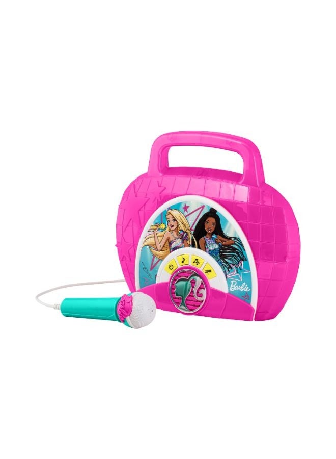 eKids KIDdesigns Barbie Sing Along Boombox with Real Working Microphone - by Mattel - Image 2