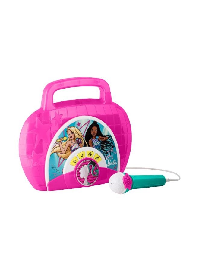 eKids KIDdesigns Barbie Sing Along Boombox with Real Working Microphone - by Mattel - Image 1