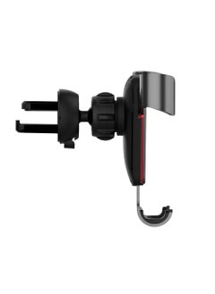 Vidvie Vidvie HC1508 Car Mobile Holder, Stylish Metal Design, Air Conditioning Vent Mount, Compatible with Most Cars and Phones - Grey with Red  - Image 3