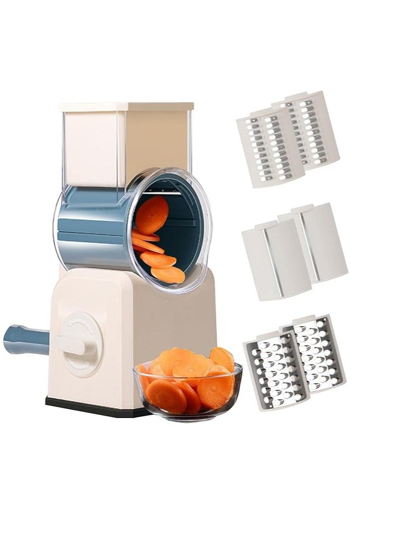 Vegetable Grinder with Handle, kitchen vegetable slicer shredder grinder easy to clean rotary slicer for peanuts crackers fruits vegetables nuts etc. - Image 2