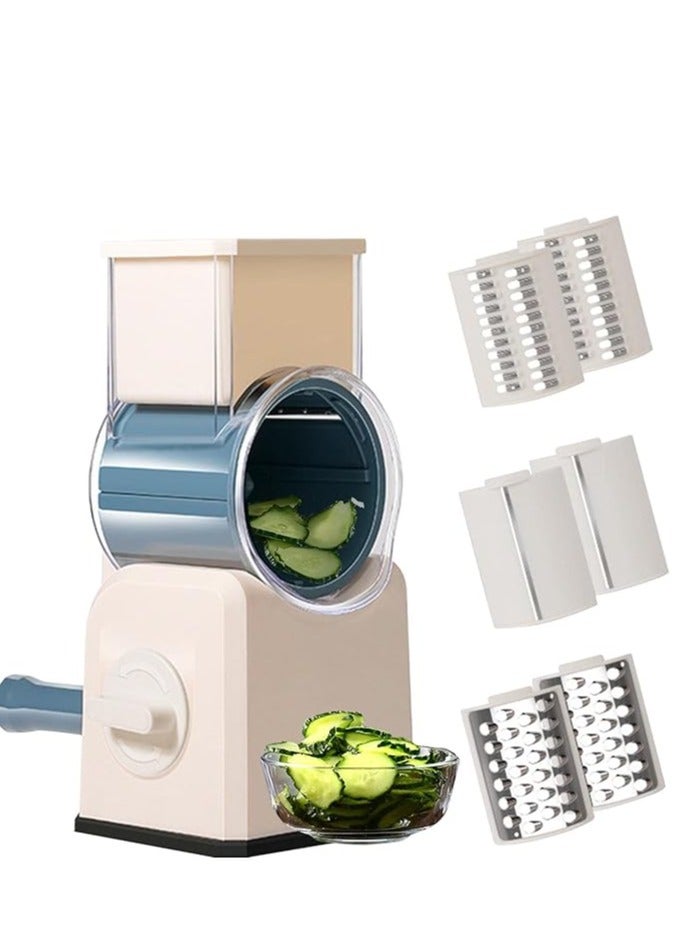 Vegetable Grinder with Handle, kitchen vegetable slicer shredder grinder easy to clean rotary slicer for peanuts crackers fruits vegetables nuts etc. - Image 5