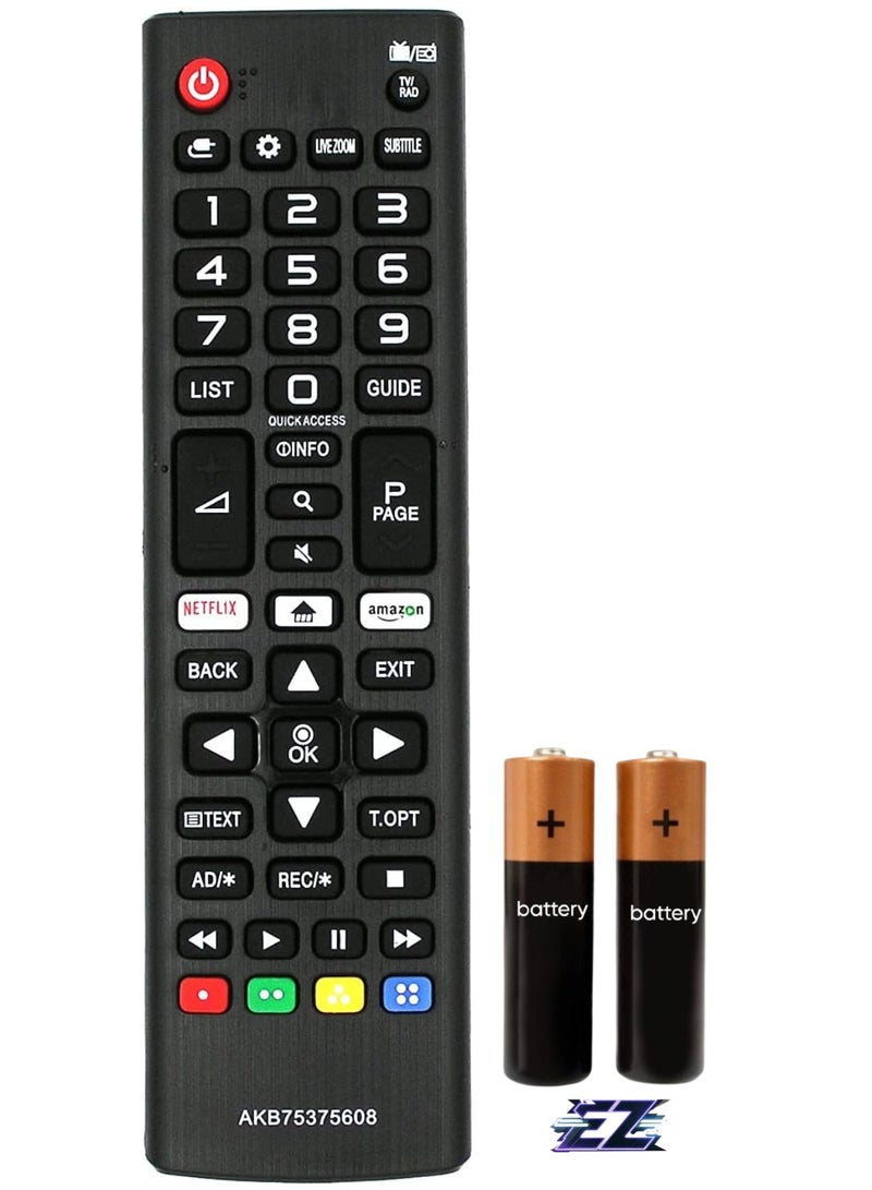 ELTRAZONE Replacement Remote Control for LG AKB75375608 Most LG 2018 Smart TV with battery - Image 1