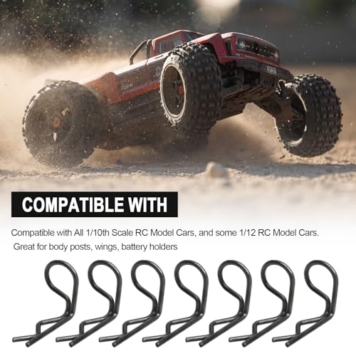 HobbyPark 50-Pack 90-Degree Angle Body Clips Bent Pins for All 1/10 Scale Model Car Truck Crawler Truck Buggy Black - Image 5