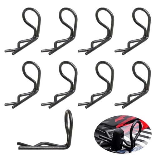 HobbyPark 50-Pack 90-Degree Angle Body Clips Bent Pins for All 1/10 Scale Model Car Truck Crawler Truck Buggy Black - Image 1