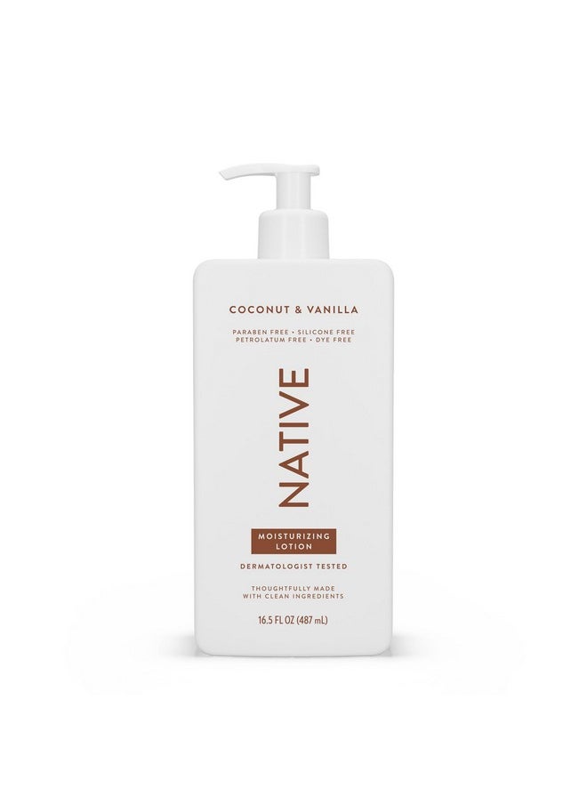 native Body Lotion Contains Naturally Derived Plantbased Moisturizers For Women And Men Restores Dry Skin Coconut & Vanilla 16.5 Fl Oz  - Image 1