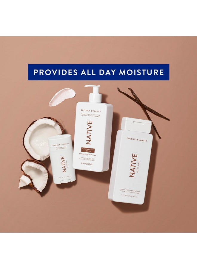 native Body Lotion Contains Naturally Derived Plantbased Moisturizers For Women And Men Restores Dry Skin Coconut & Vanilla 16.5 Fl Oz  - Image 5