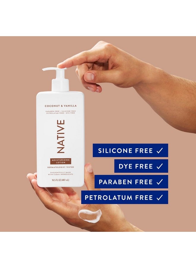 native Body Lotion Contains Naturally Derived Plantbased Moisturizers For Women And Men Restores Dry Skin Coconut & Vanilla 16.5 Fl Oz  - Image 2