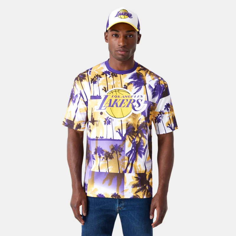NEW ERA Men's NBA Los Angeles Lakers Palm Tree T-Shirt