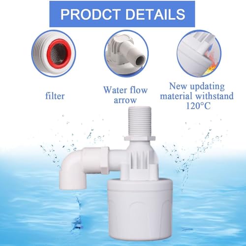 KalamkariX Float Valve 1/2 Inch, Automatic Water Level Control Valve for Water Tank, Industrial Water Tower, and Pool Maintenance,Durable Water Tank Controller for Home, Utility & Off-Grid Use - Image 5