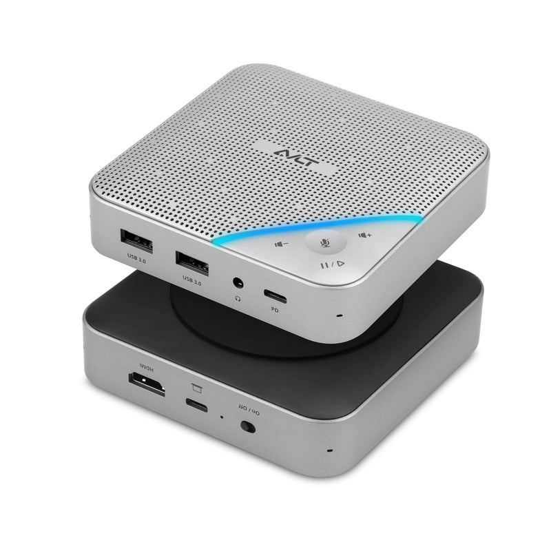AVLT USB C Speakerphone Hub 360Â° Omnidirectional Sound Conference Microphone PD 85W Charging, 5Gbps Data Speed, External 4K HDMI Display Support, Portable and Space Saving for Meetings - Image 1