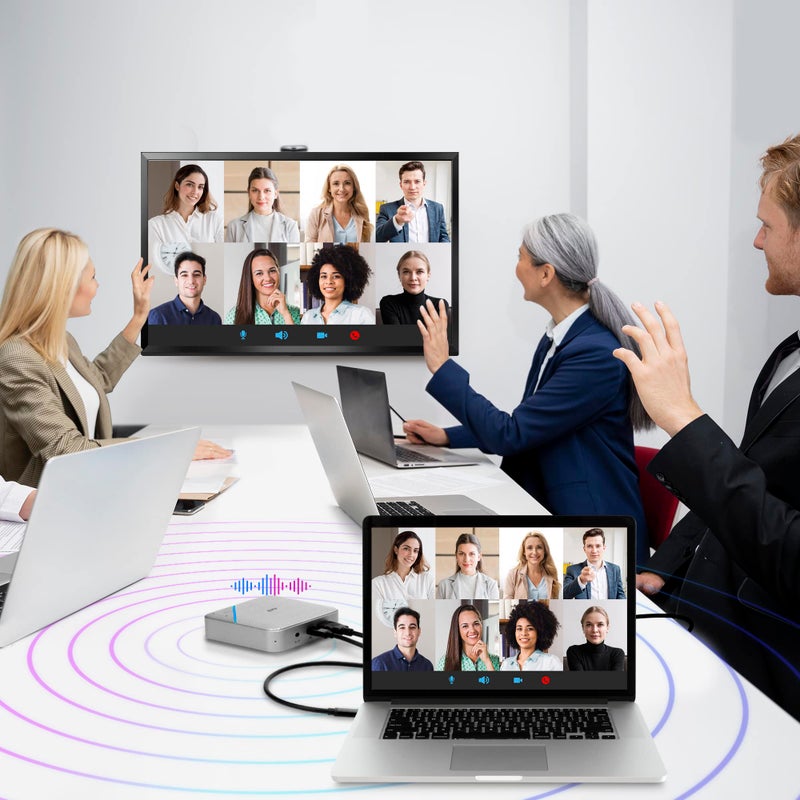 AVLT USB C Speakerphone Hub 360Â° Omnidirectional Sound Conference Microphone PD 85W Charging, 5Gbps Data Speed, External 4K HDMI Display Support, Portable and Space Saving for Meetings - Image 5