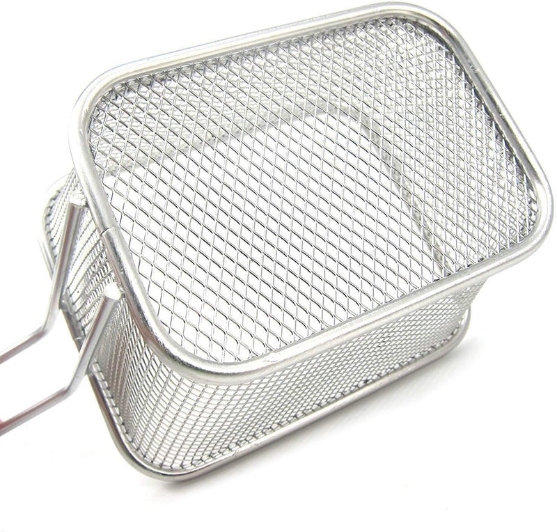 Toxen Chips Fry Baskets Stainless Steel Fryer Basket Strainer Serving Food Presentation Cooking Tool French Fries Basket Square Strainer Serving Food Home Kitchen Restaurant Chips - Image 4