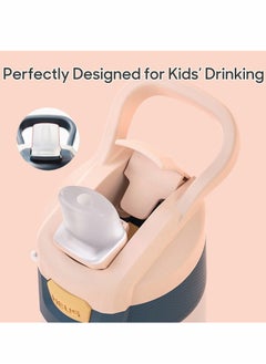 Excefore Kids Water Bottle with Straw 480ml Reusable Drinking Bottle for School BPA Free Leak-Proof Summer Parent-child Sports Water Cup for Boys and Girls Child Straw Cup Sports Indoor Outdoor (Pink)  - Image 5