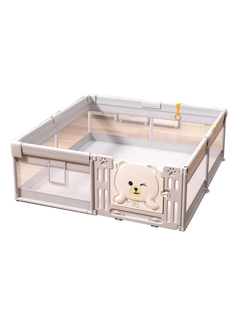 DubaiGallery سياج لعب للأطفال مع كرات منطقة لعب شبكية للأطفال الصغار داخل وخارج المنزل حتى 4 سنوات - Image 1