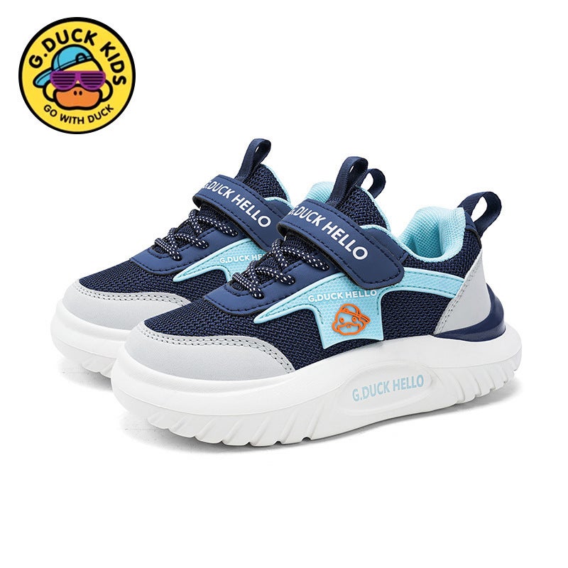 Little Yellow Duck Boys Shoes 2024 Soft Bottom Double Mesh Breathable Children'S Sneaker Non-Slip Girls Shoes - Image 4