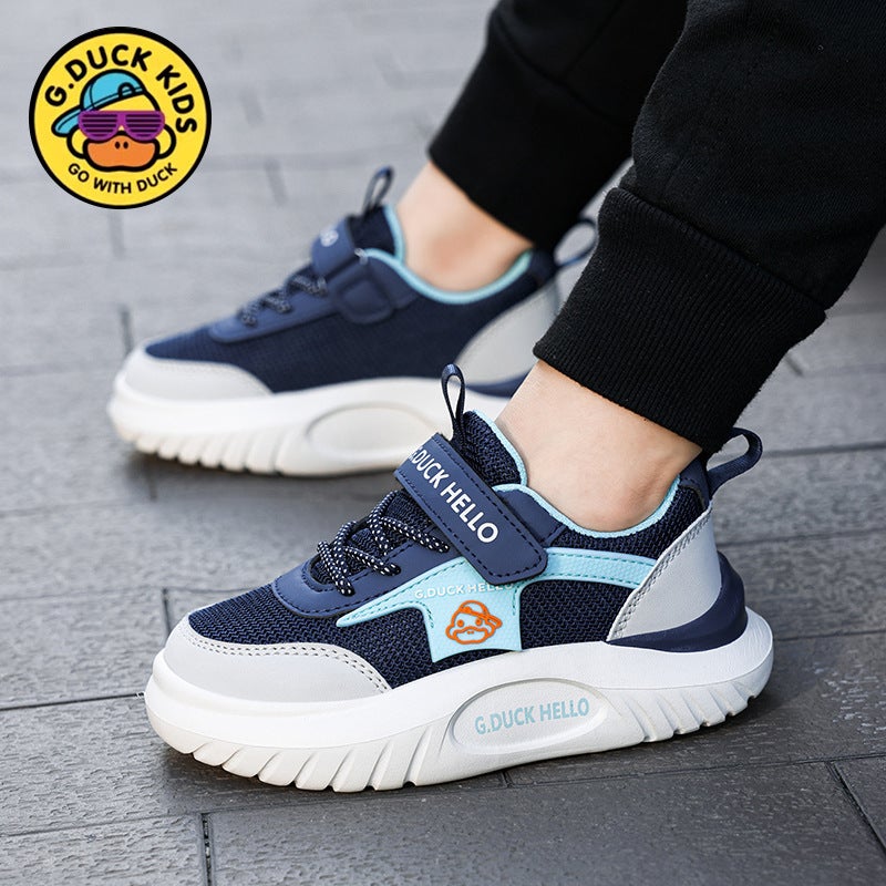 Little Yellow Duck Boys Shoes 2024 Soft Bottom Double Mesh Breathable Children'S Sneaker Non-Slip Girls Shoes - Image 3