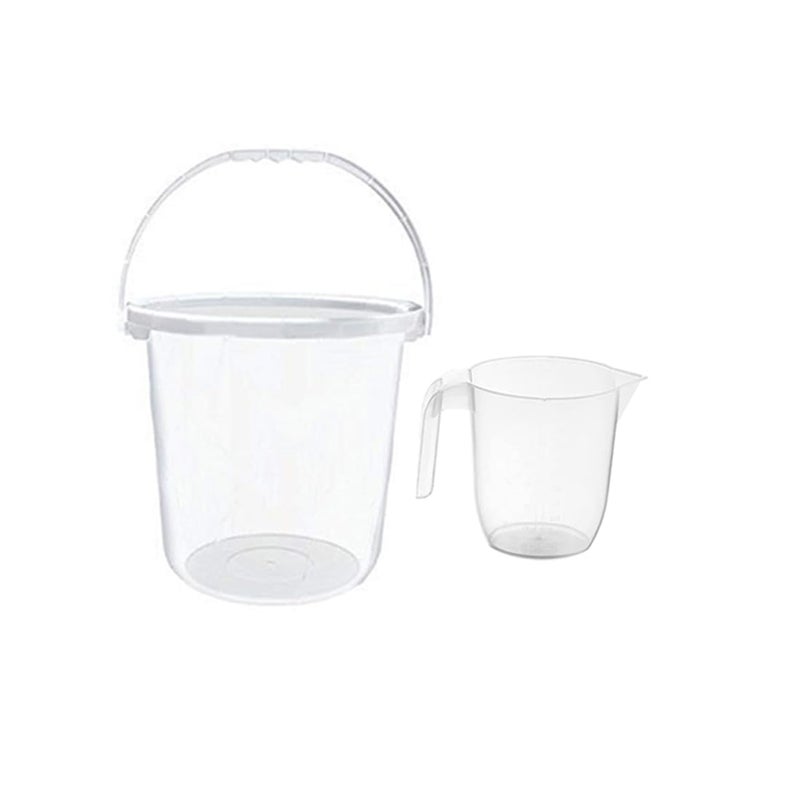Generic Hygiene Empire Transparent Bathroom Set 16Ltrs Bucket 1 Mug 
