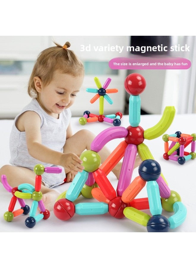 Magnetic Bar Children's Educational Toys Assembled Magnetic Building Blocks Changeable Shapes For Boys And Girls Wholesale-Specifications:CZ-42B English Color Box  - Image 2