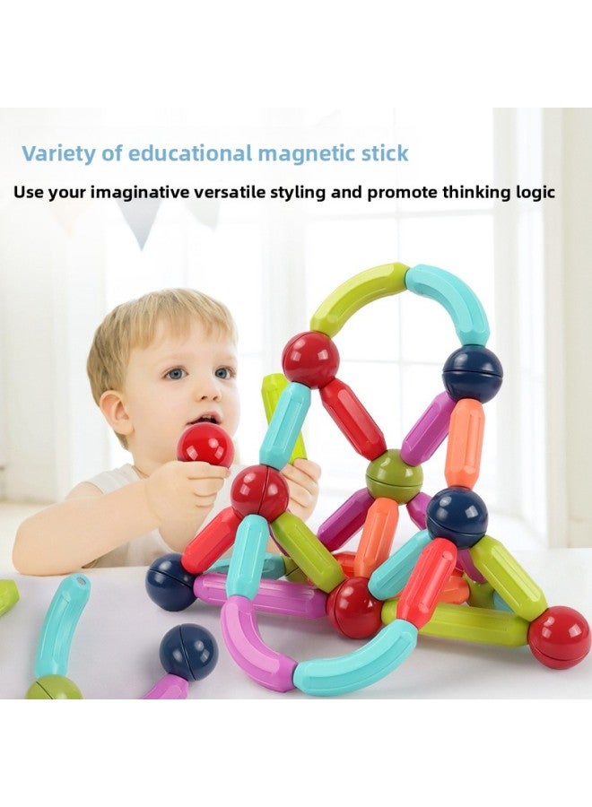 Magnetic Bar Children's Educational Toys Assembled Magnetic Building Blocks Changeable Shapes For Boys And Girls Wholesale-Specifications:CZ-42B English Color Box  - Image 3