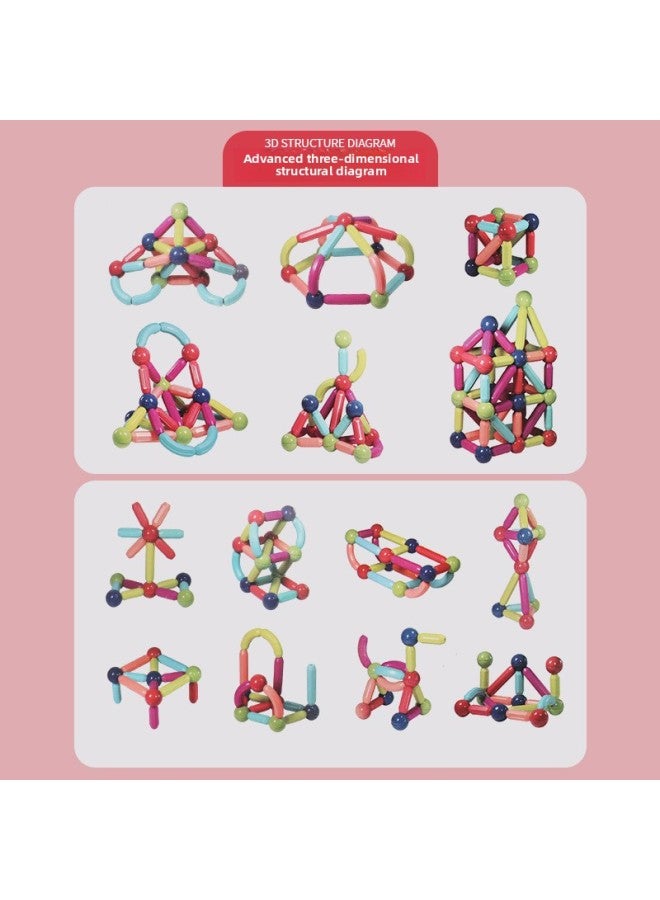 Magnetic Bar Children's Educational Toys Assembled Magnetic Building Blocks Changeable Shapes For Boys And Girls Wholesale-Specifications:CZ-42B English Color Box  - Image 5