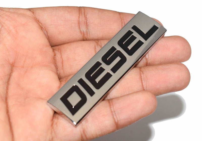 Incognito Diesel Sticker for Car Fuel Tank, Metal (Silver) - Image 1