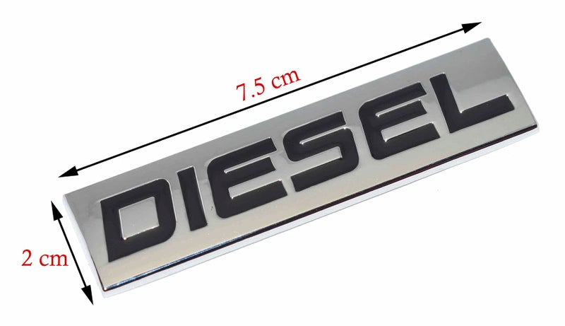 Incognito Diesel Sticker for Car Fuel Tank, Metal (Silver) - Image 2