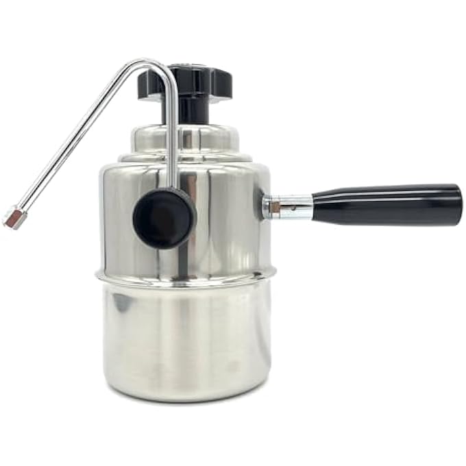 جهاز بخار الكابتشينو على الموقد من الفولاذ المقاوم للصدأ بسعة 32 أونصة مثالي لرغوة الكابتشينو واللاتيه وشاي تشاي مناسب للمخيمات والسفر - Image 1