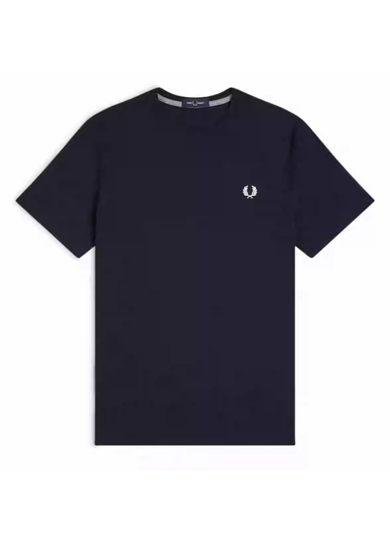 FRED PERRY Fred Perry Men's short sleeve T-shirt Summer casual wheat embroidery pure cotton crew neck simple base 