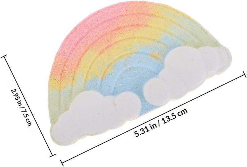 Healeved Creative Rainbow Cloud Bath Bomb with Sea Salt for Skin Nourishment and Luxurious Foaming Unique Essential Oil Bubble Bath Accessory for Relaxing - Image 2