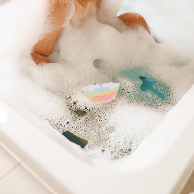 Healeved Creative Rainbow Cloud Bath Bomb with Sea Salt for Skin Nourishment and Luxurious Foaming Unique Essential Oil Bubble Bath Accessory for Relaxing - Image 4