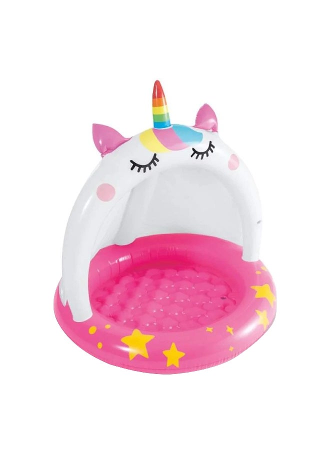 INTEX Inflatable Caticorn Kiddie Pool White and Pink 40 x 40 Inch 80142  - Image 1