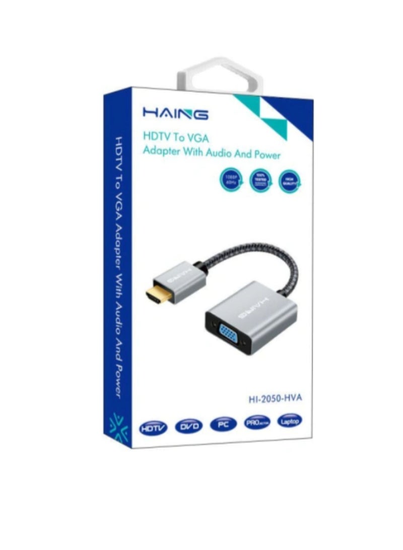 Haing HDMI To VGA Adapter With Audio And Power - Image 1