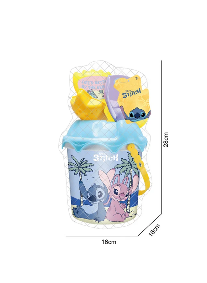 ديزني Stitch Beach Bucket Set Of 6- Includes 2 Sand Shovels And 4 Beach Toys- Fun Summer Sand Toys For Boys And Girls