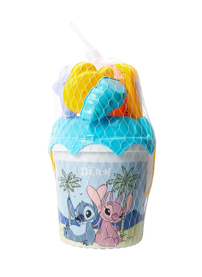 ديزني Stitch Beach Bucket Set Of 6- Includes 2 Sand Shovels And 4 Beach Toys- Fun Summer Sand Toys For Boys And Girls
