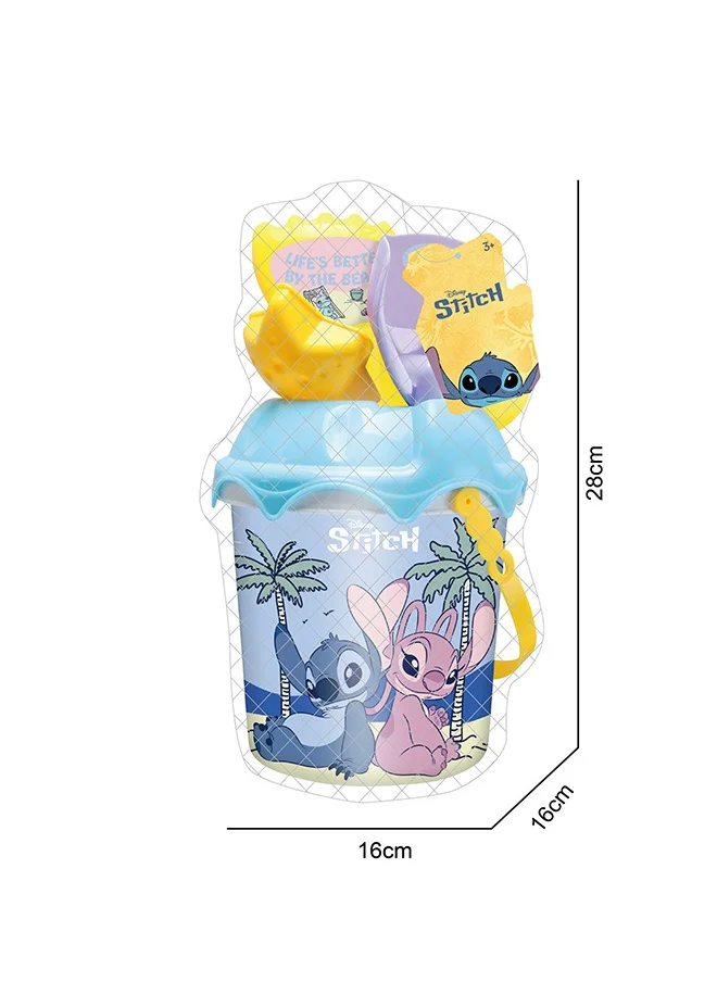 ديزني Stitch Beach Bucket Set Of 6- Includes 2 Sand Shovels And 4 Beach Toys- Fun Summer Sand Toys For Boys And Girls