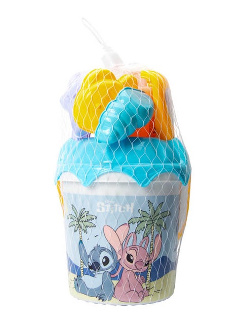 Stitch Beach Bucket Set Of 6- Includes 2 Sand Shovels And 4 Beach Toys- Fun Summer Sand Toys For Boys And Girls