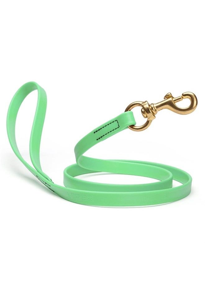Viper Biothane K9 Working Dog Leash Waterproof Lead for Tracking Training Schutzhund Odor-Proof Long Line with Solid Brass Snap for Puppy Medium and Large Dogs 4ft, Sea Foam Green  - Image 1