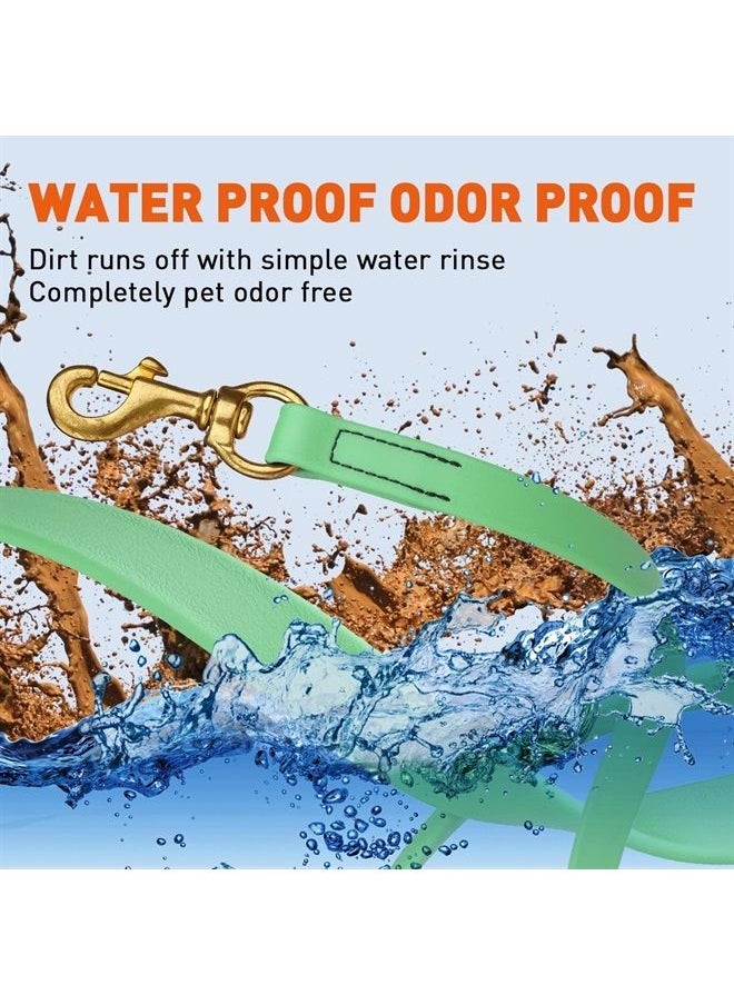 Viper Biothane K9 Working Dog Leash Waterproof Lead for Tracking Training Schutzhund Odor-Proof Long Line with Solid Brass Snap for Puppy Medium and Large Dogs 4ft, Sea Foam Green  - Image 3