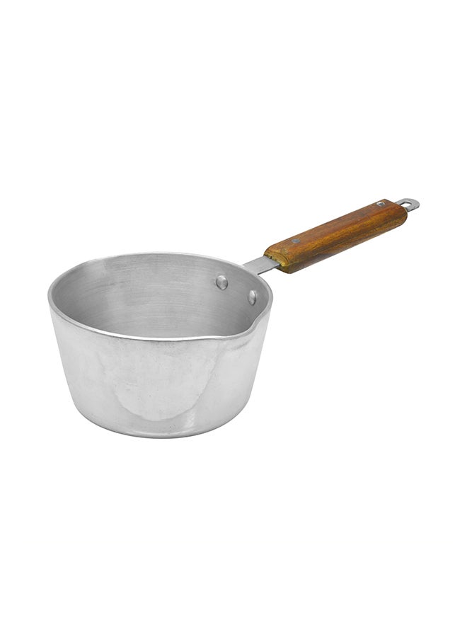 Raj Aluminium Wooden Handle Milk Pan, 15Cm, RKMP06, Tea Pan , Rice Pan , Sauce Pan , Coffee Pan Silver/Brown 15cm - Image 3