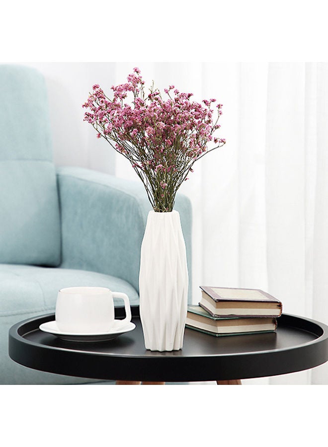 Beauenty Beautiful Shatter-Proof PP Flower Vase White 6 x 5 x 21cm  - Image 2