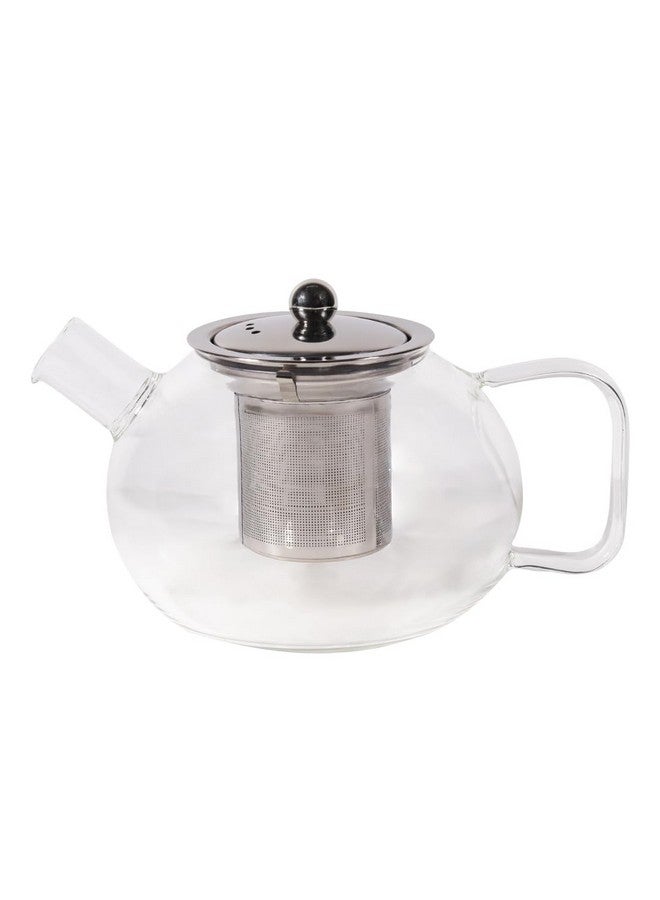 BLUE TEA - Round Glass Teapot Kettle with Stainless Steel Infuser & Lid - 1000ml || Heat Resistant Glass || Perfect Brew || Perfect for Tea, Coffee and More | Stovetop Safe | Featured in Shark Tank - Image 5