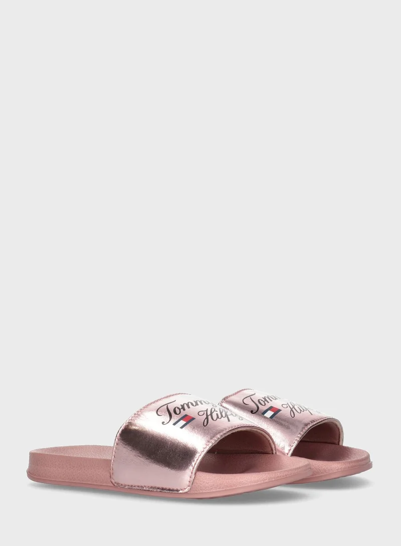 TOMMY HILFIGER Kids Logo Pool Slides