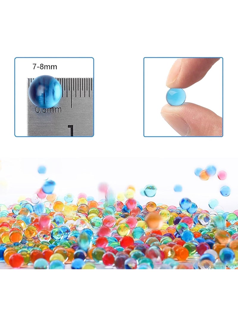 Capstro Water Beads for Sensory Play – 500g Rainbow Color Expandable Water Gel Beads, 7–8mm Crystal Soil Beads for Sensory Bins, Vase Fillers, Decoration & DIY Crafts – Rainbow Mix - Image 3